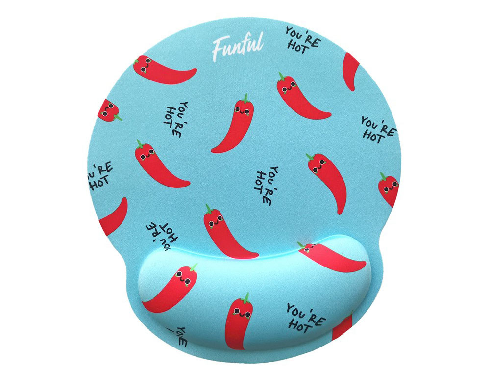 ALFOMBRILLA DE RATON FUNFUL DE GEL ERGONOMICA CHILI 250X230 MM