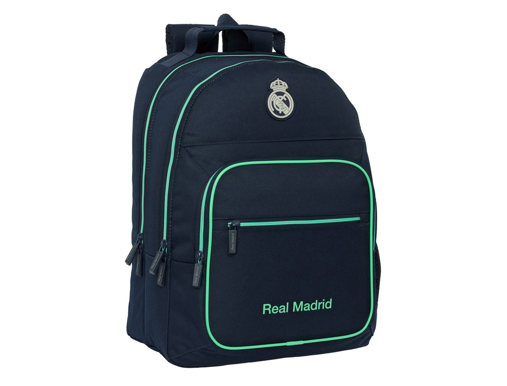 MOCHILA SAFTA DOBLE ADAPTABLE A CARRO REAL MADRID 2 EQUIPACION 25/26 420X320X160 MM