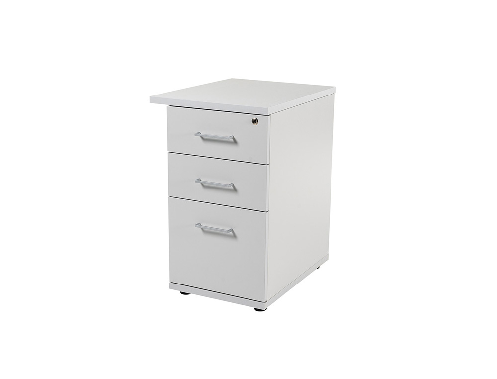 CAJONERA ROCADA CON 3 CAJONES SERIE STORE 72X47X60 CM ACABADO AN02 GRIS/GRIS