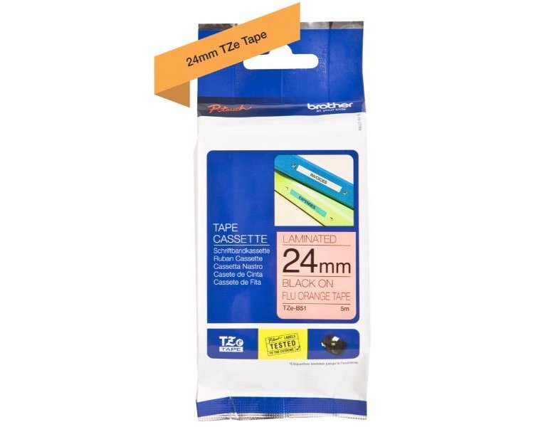 CINTA PARA ETIQUETADORES BROTHER CINTA ROTULADORA NARANJA FLUOR24