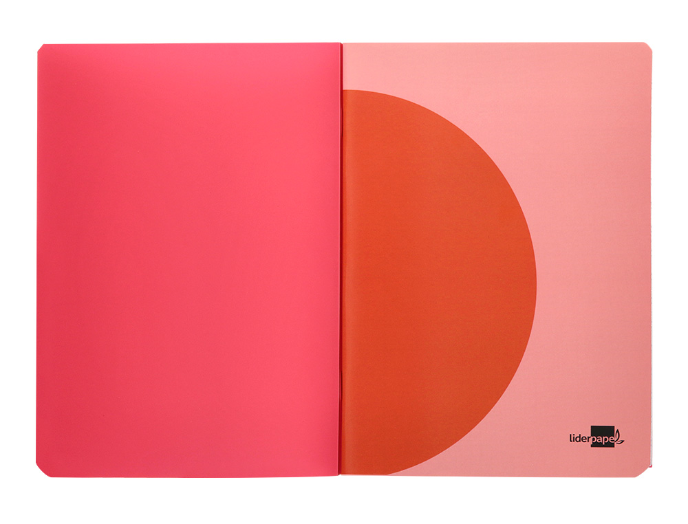 LIBRETA LIDERPAPEL 360 TAPA DE PLASTICO A4 48 HOJAS 90GR RAYADO N46 COLORES SURTIDOS