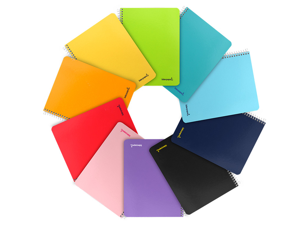 CUADERNO ESPIRAL LIDERPAPEL CUARTO SMART TAPA BLANDA 80H 60GR PAUTA 3,5MM CON MARGEN COLORES SURTIDOS