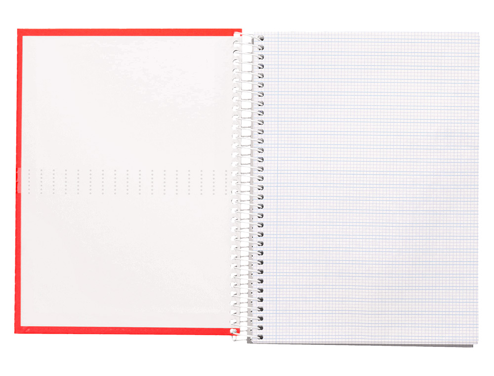 CUADERNO ESPIRAL LIDERPAPEL A4 CRAFTY TAPA FORRADA 80H 90 GR CUADRO 3MM CON MARGEN COLORES SURTIDOS