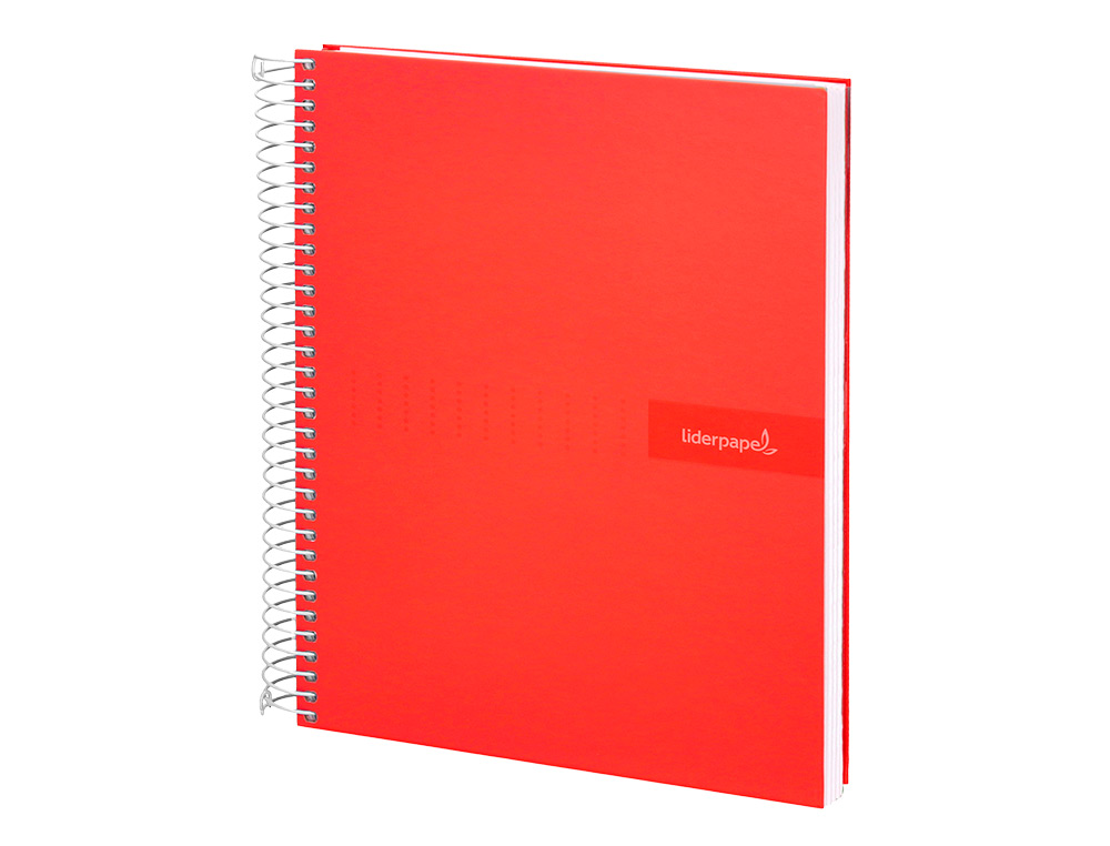 CUADERNO ESPIRAL LIDERPAPEL A4 CRAFTY TAPA FORRADA 80H 90 GR CUADRO 3MM CON MARGEN COLORES SURTIDOS