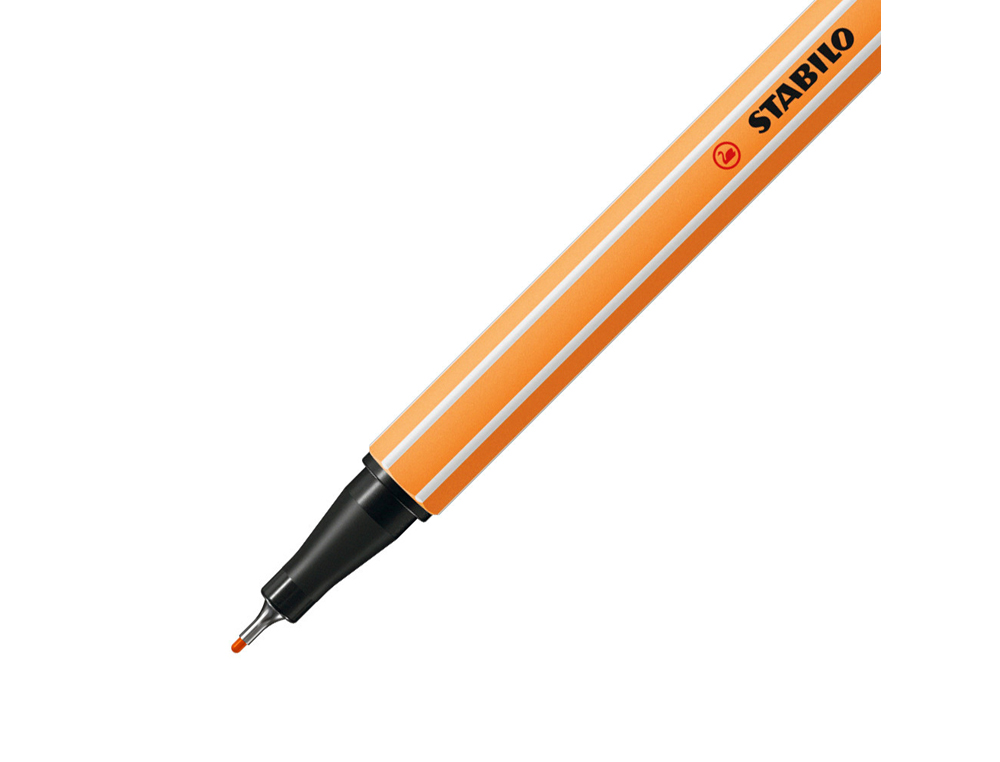 ROTULADOR STABILO PUNTA DE FIB RA POINT 88 BERMELLON PALIDO PUNTA FINA 0,4MM