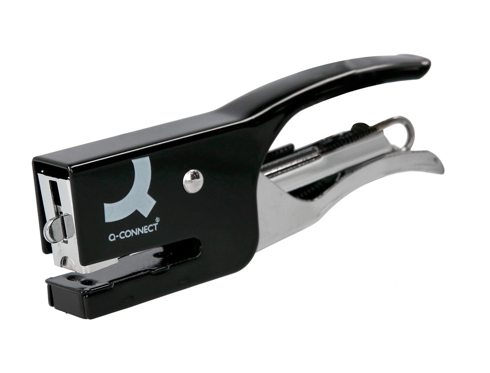 GRAPADORA Q-CONNECT DE TENAZA KF22340 METALICA COLOR NEGRO CAPACIDAD 12 HOJAS USA GRAPAS NUMERO 10