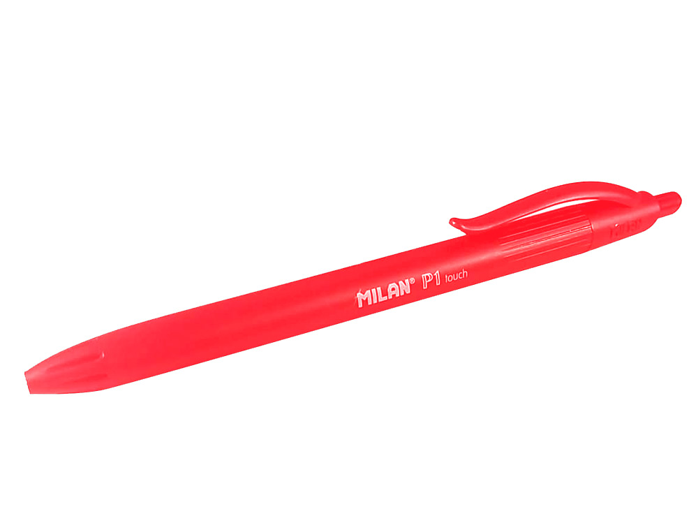 BOLIGRAFO MILAN P1 RETRACTIL 1 MM TOUCH ROJO
