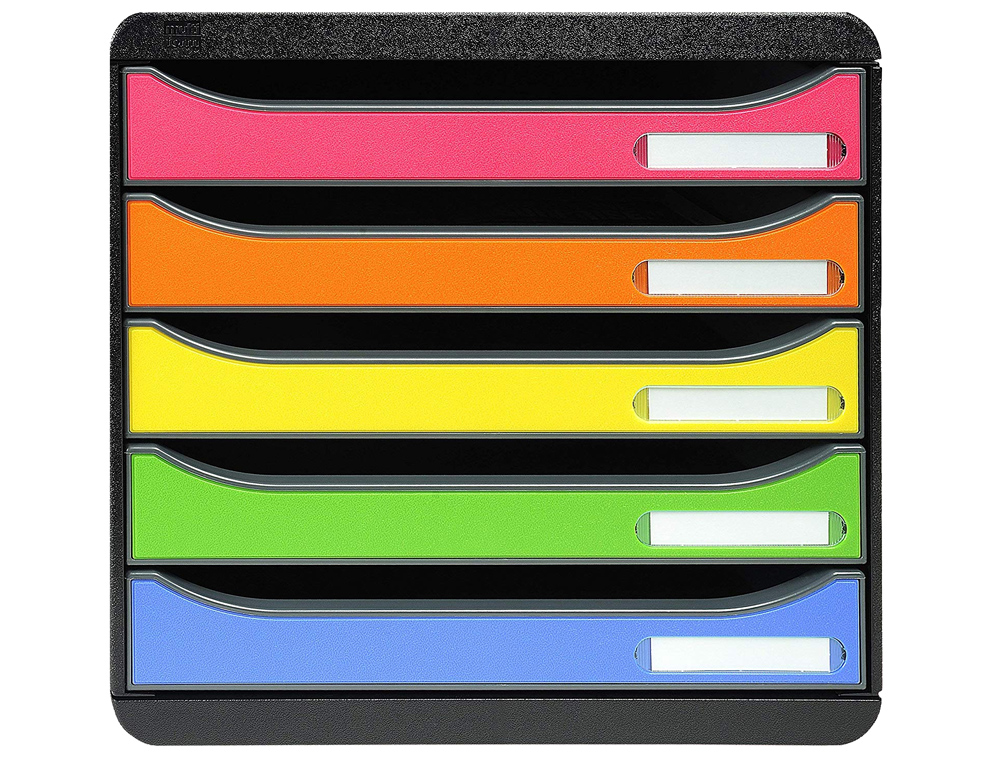 FICHERO CAJONES SOBREMESA EXACOMPTA BIG-BOX PLUS CLASSIC IDERAMA ARLEQUIN 5 CAJONES MULTICOLORES