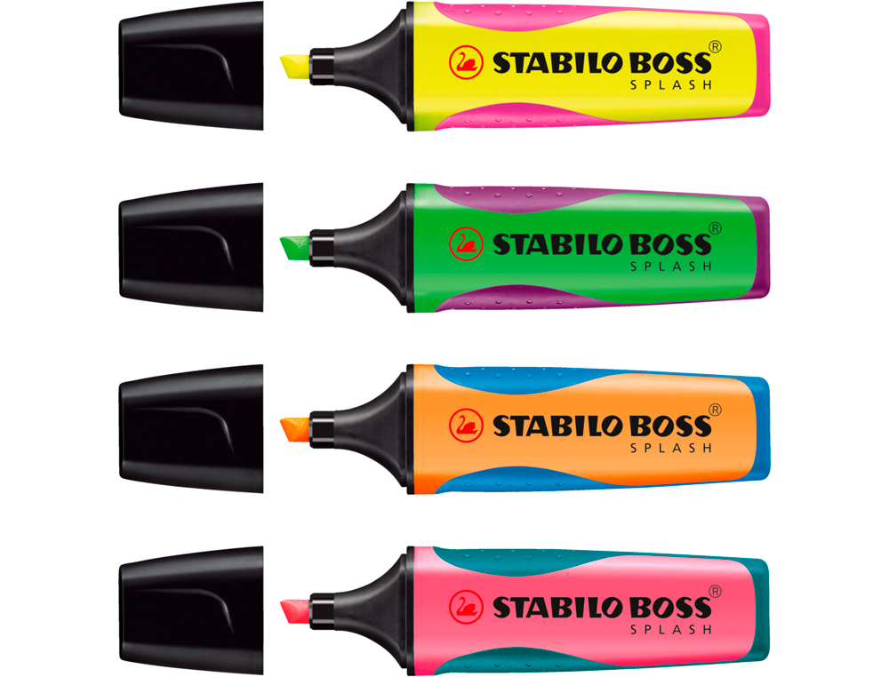ROTULADOR STABILO BOSS SPLASH 75 EXPOSITOR SOBREMESA DE 15 UNIDADES COLORES SURTIDOS
