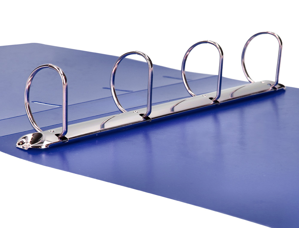 CARPETA LIDERPAPEL 4 ANILLAS MIXTAS 40 MM POLIPROPILENO DIN A4 AZUL TRANSLUCIDO