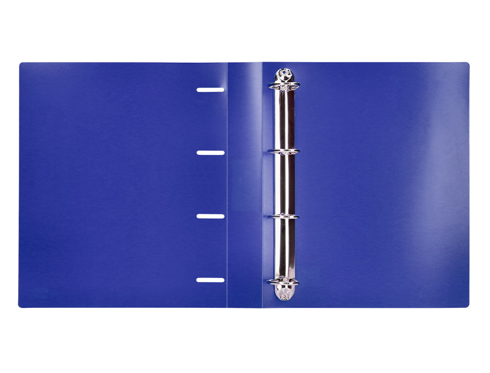 CARPETA LIDERPAPEL 4 ANILLAS MIXTAS 40 MM POLIPROPILENO DIN A4 AZUL TRANSLUCIDO