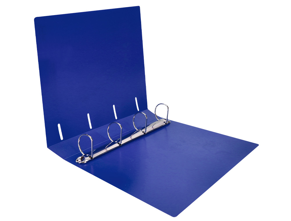 CARPETA LIDERPAPEL 4 ANILLAS MIXTAS 40 MM POLIPROPILENO DIN A4 AZUL TRANSLUCIDO