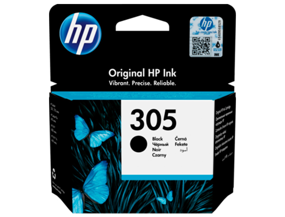 INK-JET HP 305 DESKJET 1210 / 1212 / 1255 / 2732 / 2752 / 4155 / 4158 ENVY 6020 / 6052 /6055 / 6420 NEGRO 120