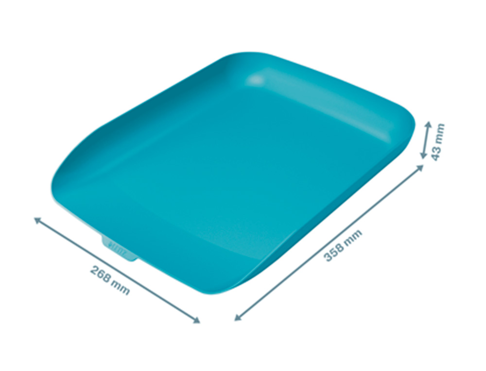 BANDEJA SOBREMESA PLASTICO LEITZ COSY AZUL 268X126X358 MM