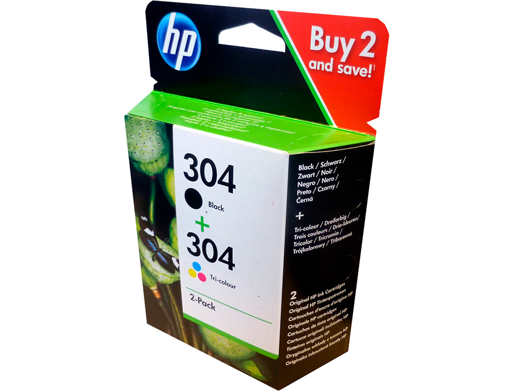 INK-JET HP 304 3JB05AE DESKJET 2620 / 2630 / 3720 / 3730 / 3750 / 3760 / ENVY 5010 / 5020 / 5030 MULTIPACK