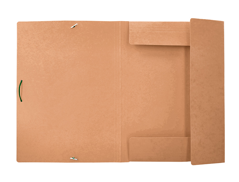CARPETA LIDERPAPEL GOMAS TRES SOLAPAS ECOUSE CARTULINA 400 GR DIN A4+ COLOR KRAFT MARRON