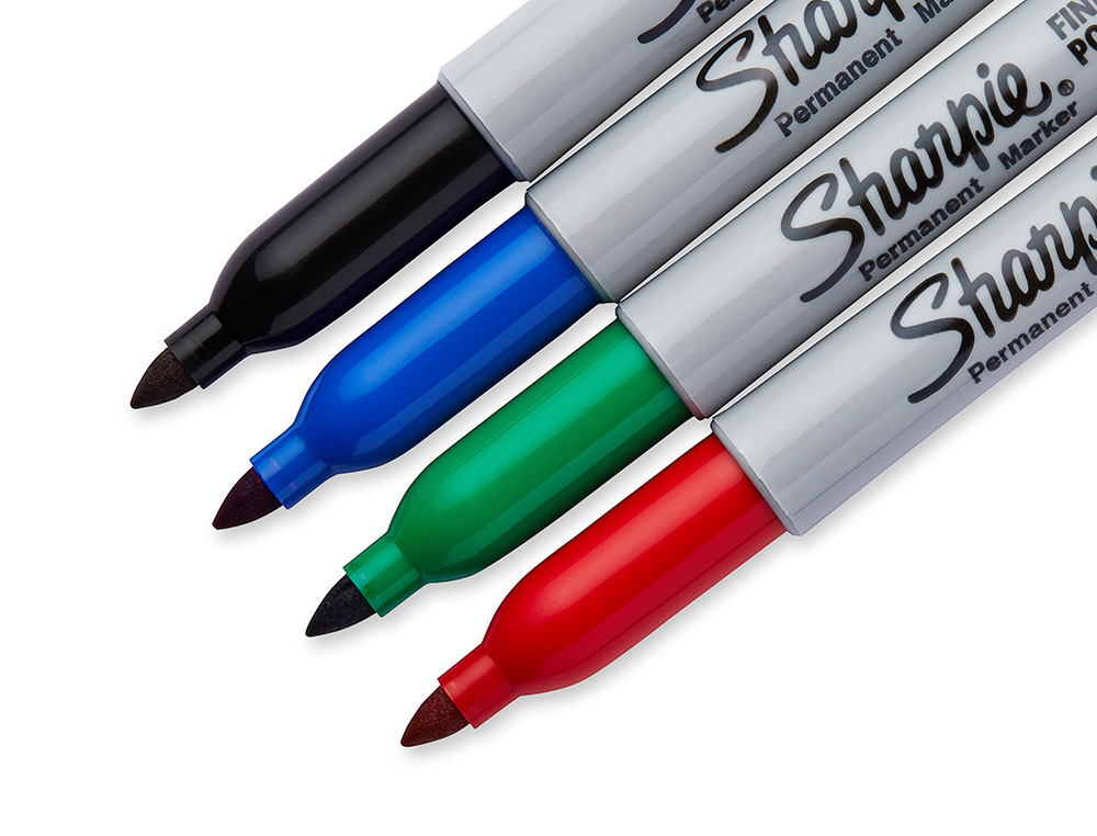 ROTULADOR SHARPIE PERMANENTE FINO BLISTER 4 UNIDADES COLORES ESTANDAR SURTIDOS