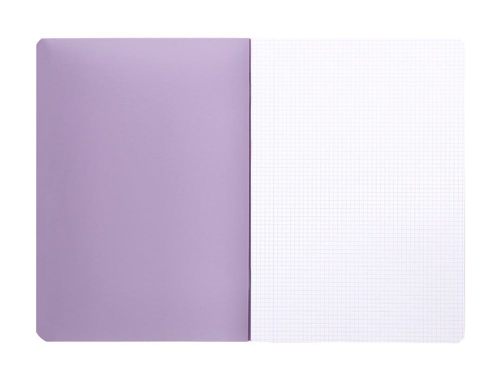 LIBRETA LIDERPAPEL 360 TAPA DE PLASTICO A4 48 HOJAS 90GR CUADRO 5MM CON DOBLE MARGEN COLORES PASTEL