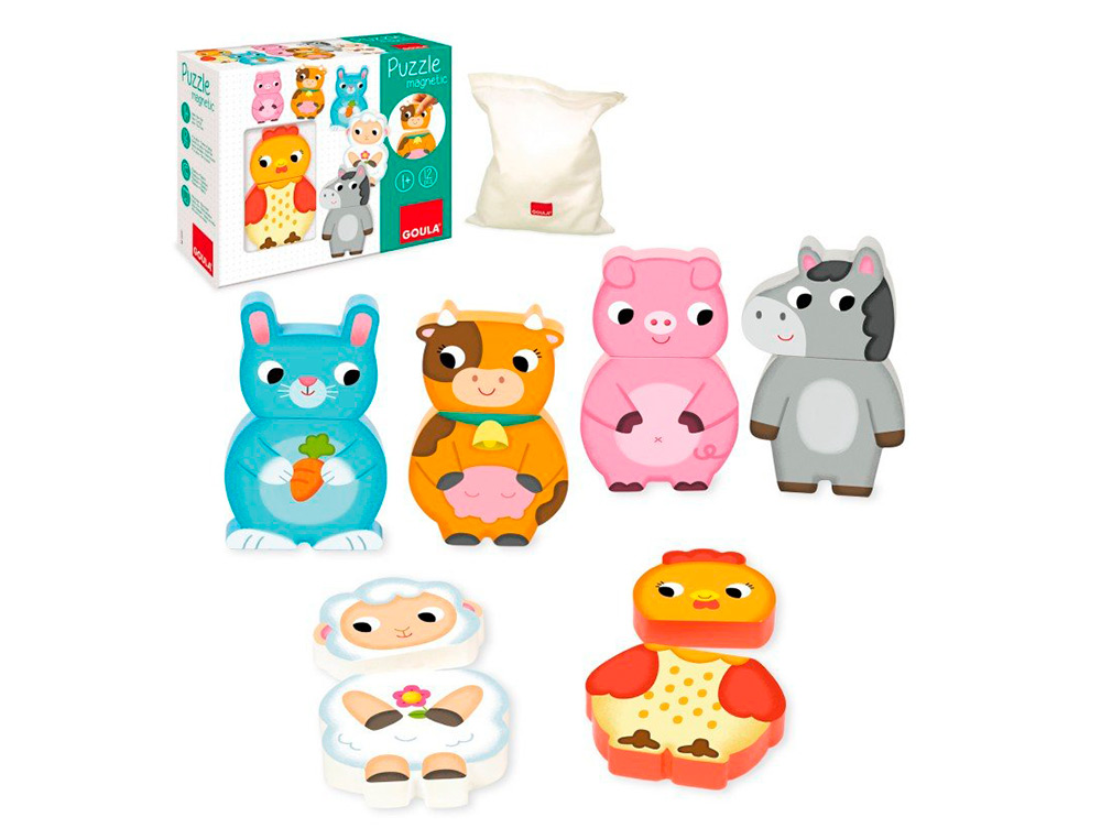 PUZLE GOULA MAGNETICO INTERCAMBIABLE GRANJA 12 PIEZAS
