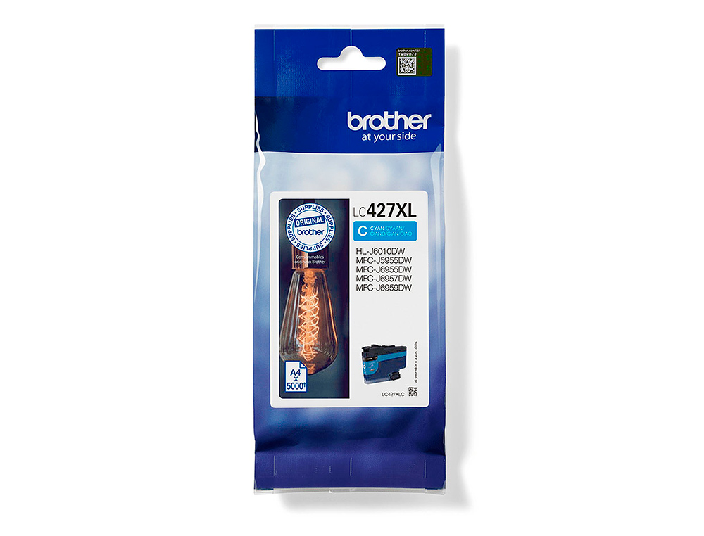 INK-JET BROTHER LC427XLC MFCJ5955DW / 6955DW CIAN ALTA CAPACIDAD 5000 PAGINAS