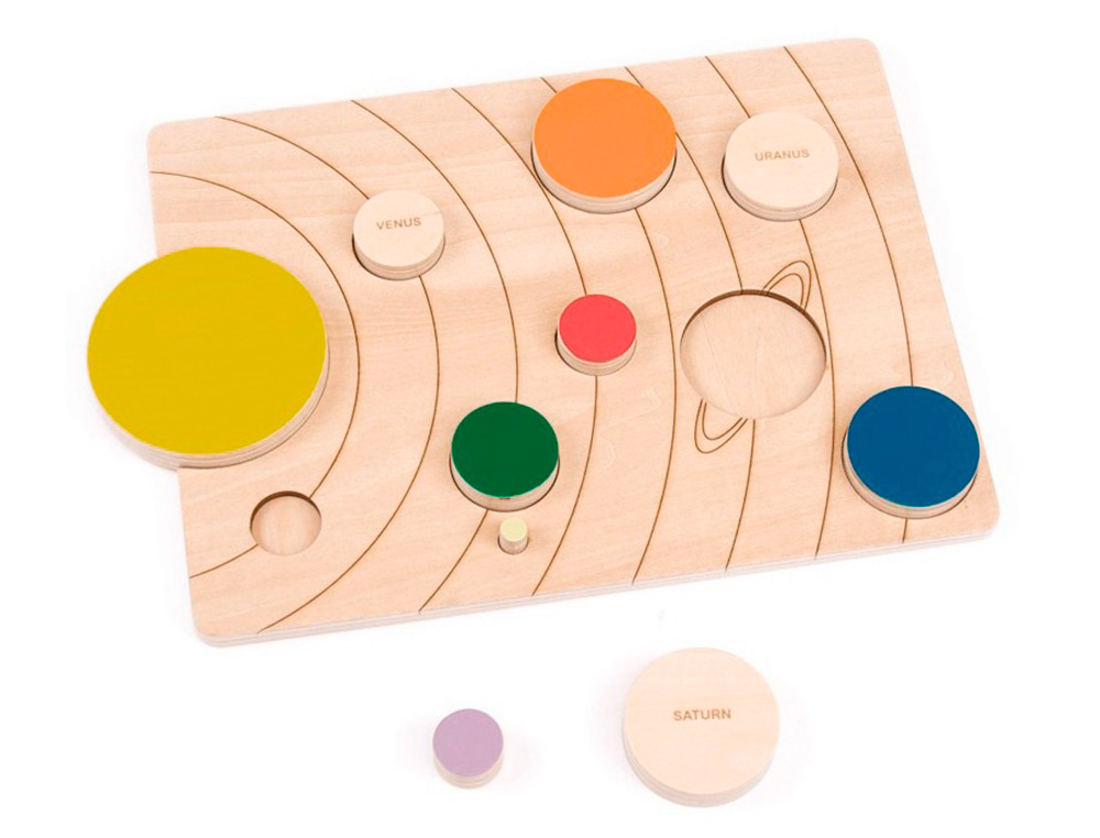 JUEGO DIDACTICO ANDREUTOYS SISTEMA SOLAR MADERA