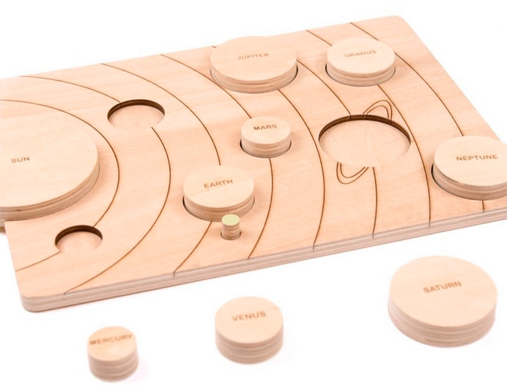 JUEGO DIDACTICO ANDREUTOYS SISTEMA SOLAR MADERA