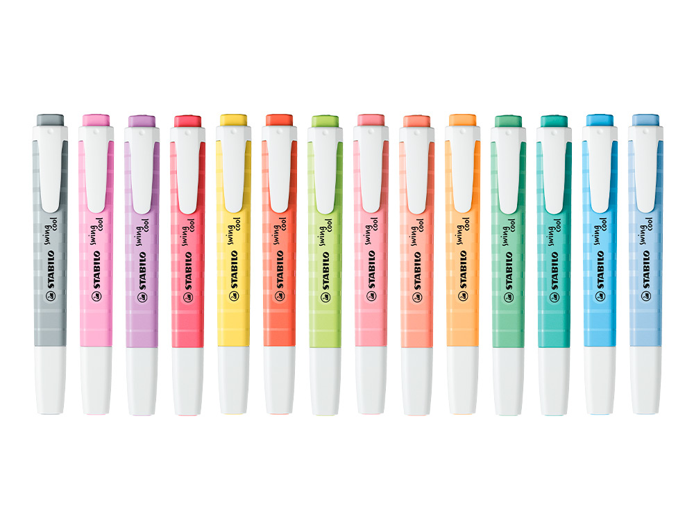 ROTULADOR STABILO FLUORESCENTE FINO SWING COOL PASTEL BOMBONERA DE 100 UNIDADES COLORES SURTIDOS