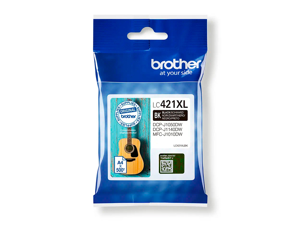 INK-JET BROTHER LC421XLBK DCP-J1050DW / DCP-J1140DW / MFC-J10 NEGRO 500 PAGINAS