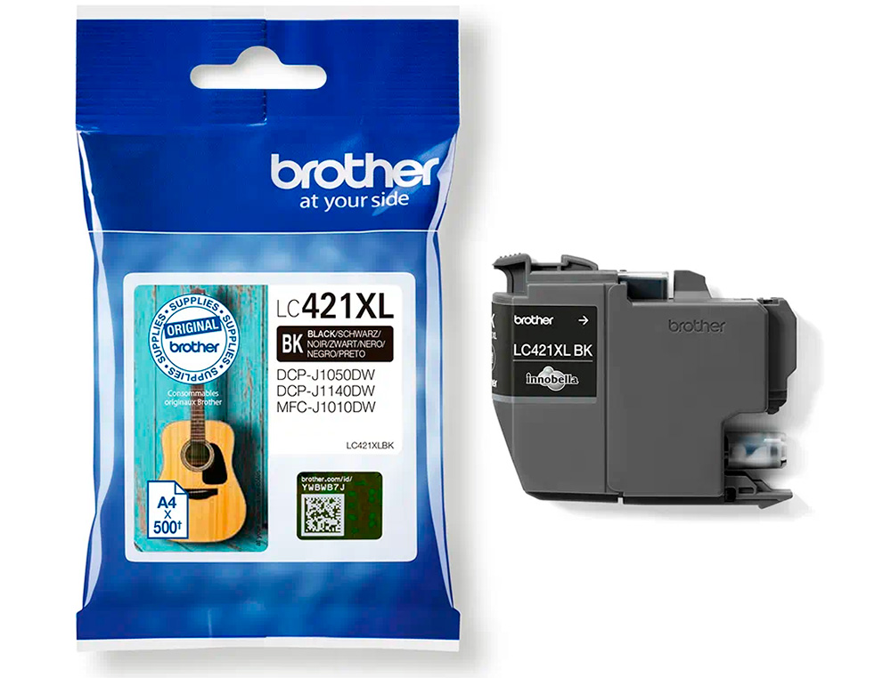 INK-JET BROTHER LC421XLBK DCP-J1050DW / DCP-J1140DW / MFC-J10 NEGRO 500 PAGINAS