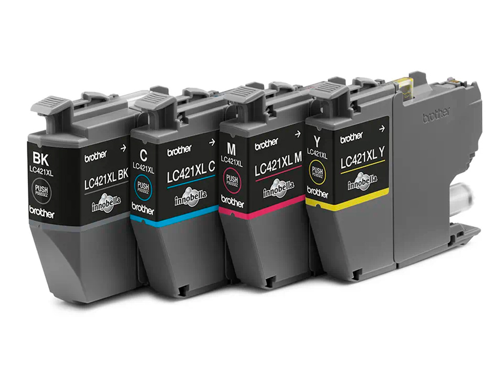 INK-JET BROTHER LC421XLVAL DCP-J1050DW / DCP-J1140DW / MFC-J10 PACK 4 COLORES 500 PAGINAS