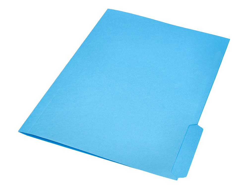 SUBCARPETA CARTULINA LIDERPAPEL DIN A4 PESTAÑA DERECHA 240G/M2 AZUL