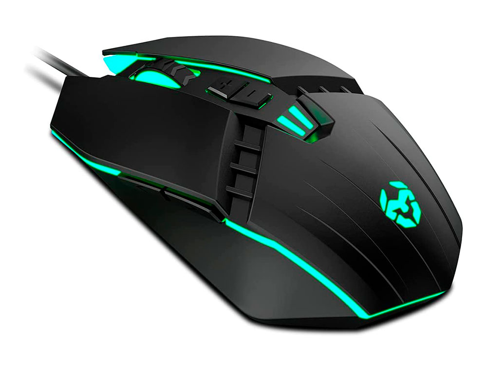 RATON KROM KALAX GAMING OPTICO 800-3200 DPI 7 BOTONES COLORES LED