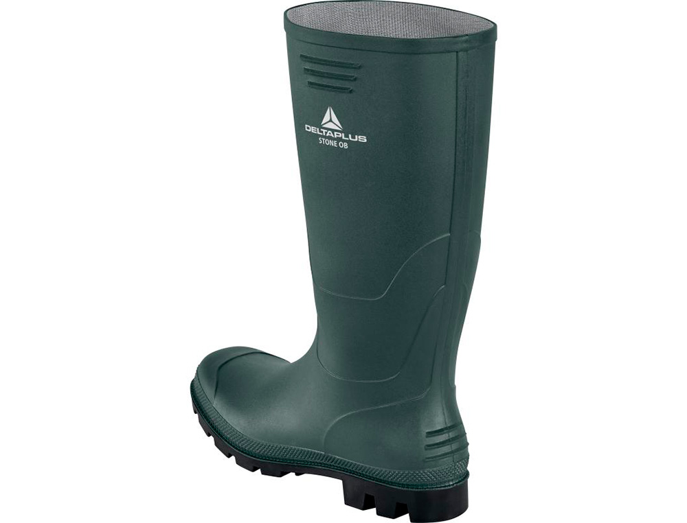 BOTAS DELTAPLUS DE SEGURIDAD STONE PVC VERDE SUELA DE TACOS TALLA 45