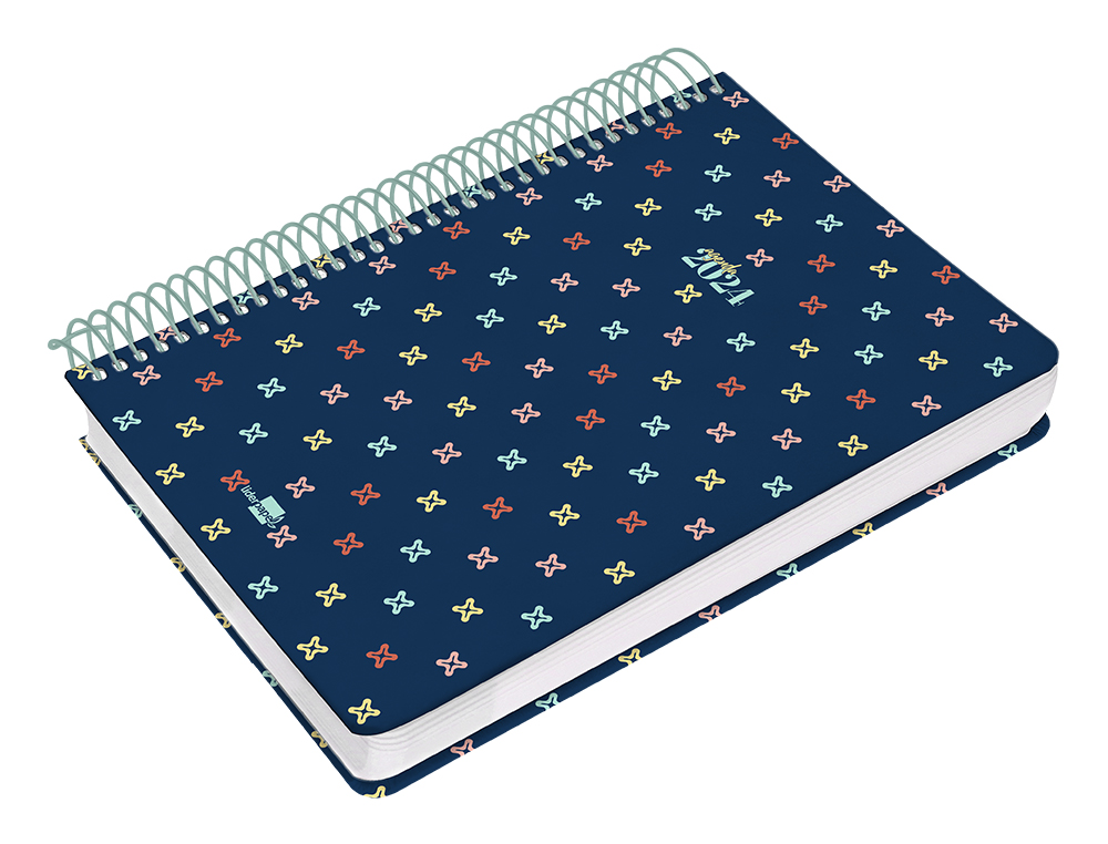 AGENDA ESPIRAL LIDERPAPEL PERISSA A6 2024 SEMANA VISTA PAPEL 80 GR DISEO CROSS