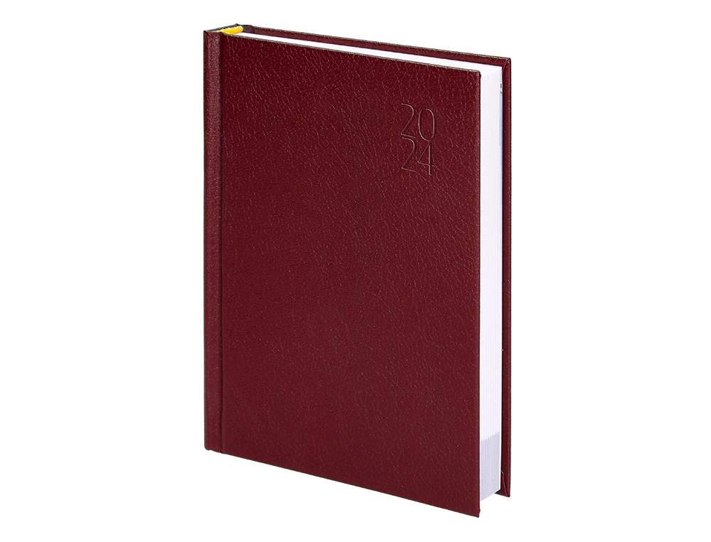 AGENDA ENCUADERNADA LIDERPAPEL CORFU A6 2024 DIA PAGINA COLOR ROJO PAPEL 60 GR