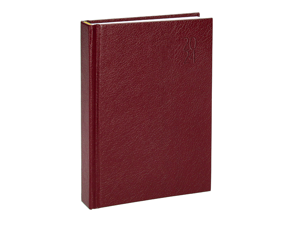 AGENDA ENCUADERNADA LIDERPAPEL CORFU A6 2024 DIA PAGINA COLOR ROJO PAPEL 60 GR