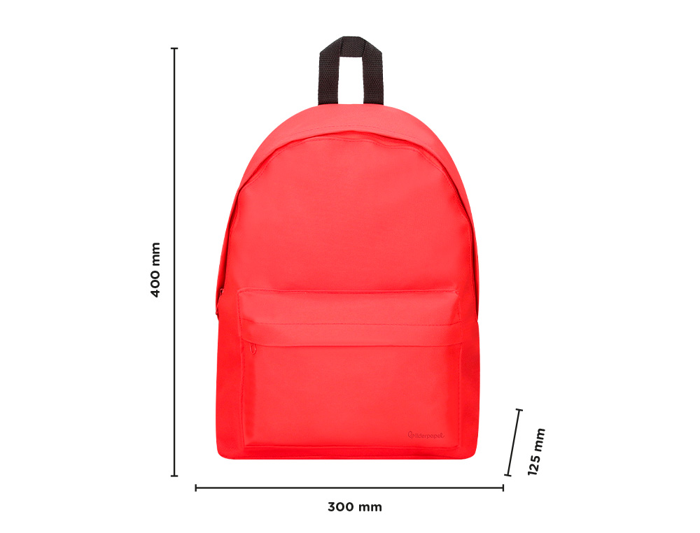 MOCHILA LIDERPAPEL START 1 COMPARTIMENTO ROJO 10 L 400X125X300 MM