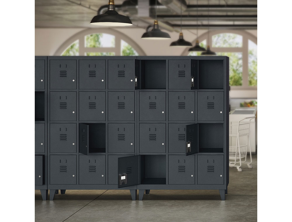 TAQUILLA METALICA ROCADA 400 1 MODULO X 4 PUERTAS GRIS 430X500X1800 MM