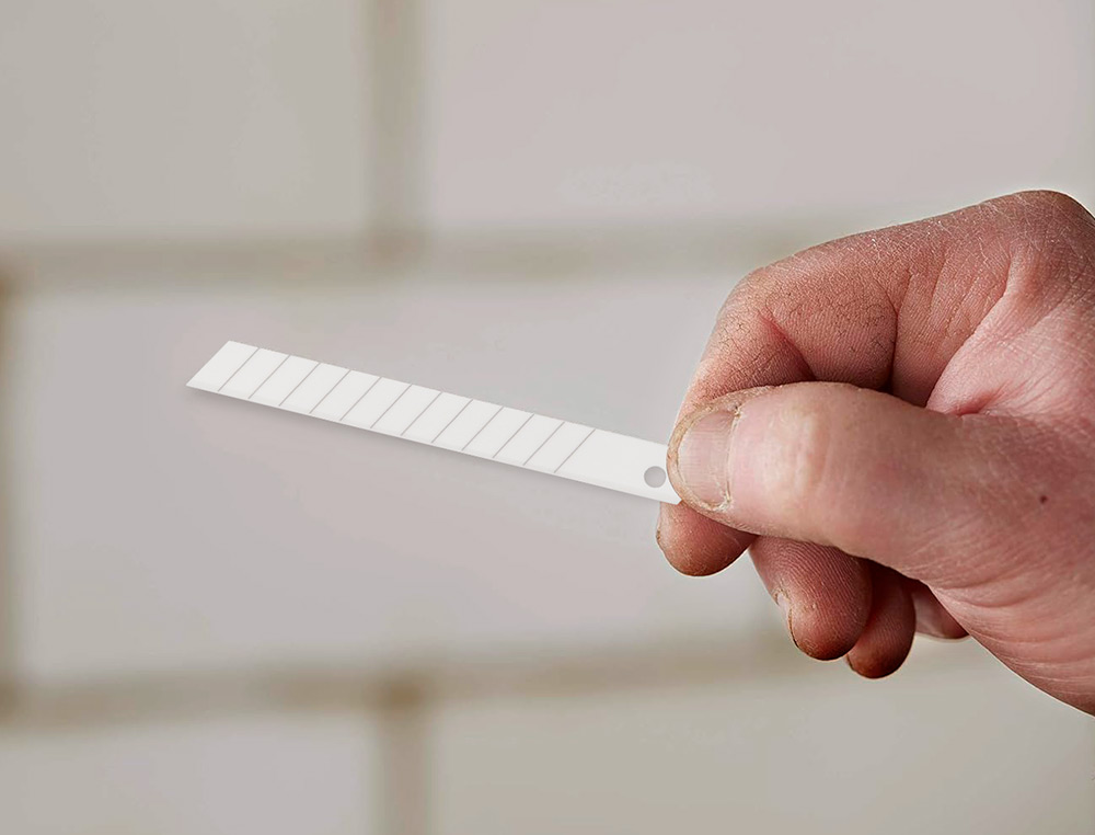 REPUESTO CUTER Q-CONNECT METALICO ESTRECHO PARA MODELO KF14388 CUCHILLA CERAMICA 9 MM BLISTER 6 UNIDADES