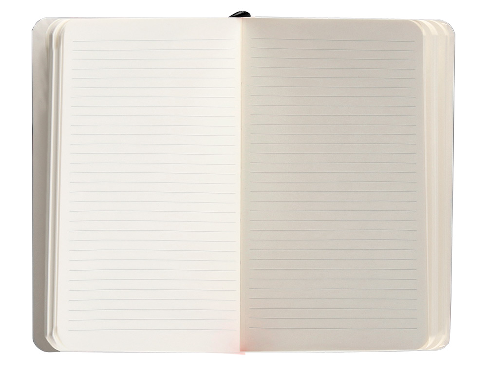 CUADERNO CON GOMILLA ANTARTIK NOTES TAPA BLANDA A6 RAYAS NEGRO 100 HOJAS 80 GR FSC