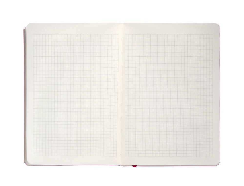 CUADERNO CON GOMILLA ANTARTIK NOTES TAPA BLANDA A5 HOJAS CUADRICULA BURDEOS 80 HOJAS 80 GR FSC