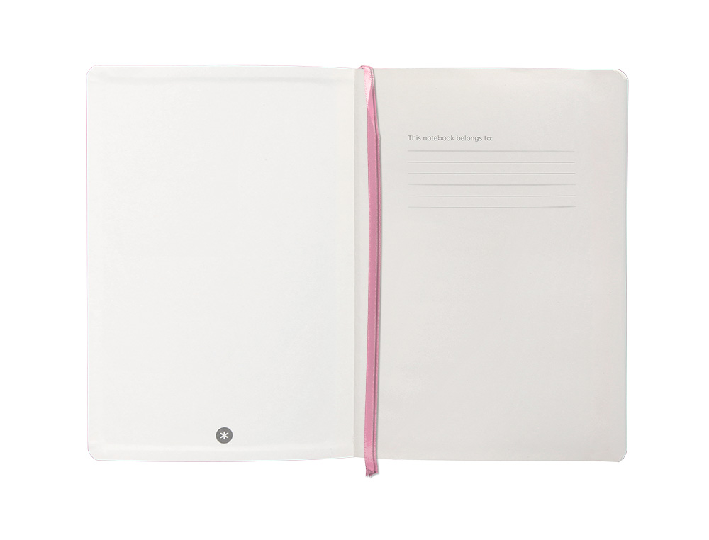CUADERNO CON GOMILLA ANTARTIK NOTES TAPA BLANDA A5 HOJAS LISAS ROSA PASTEL 80 HOJAS 80 GR FSC