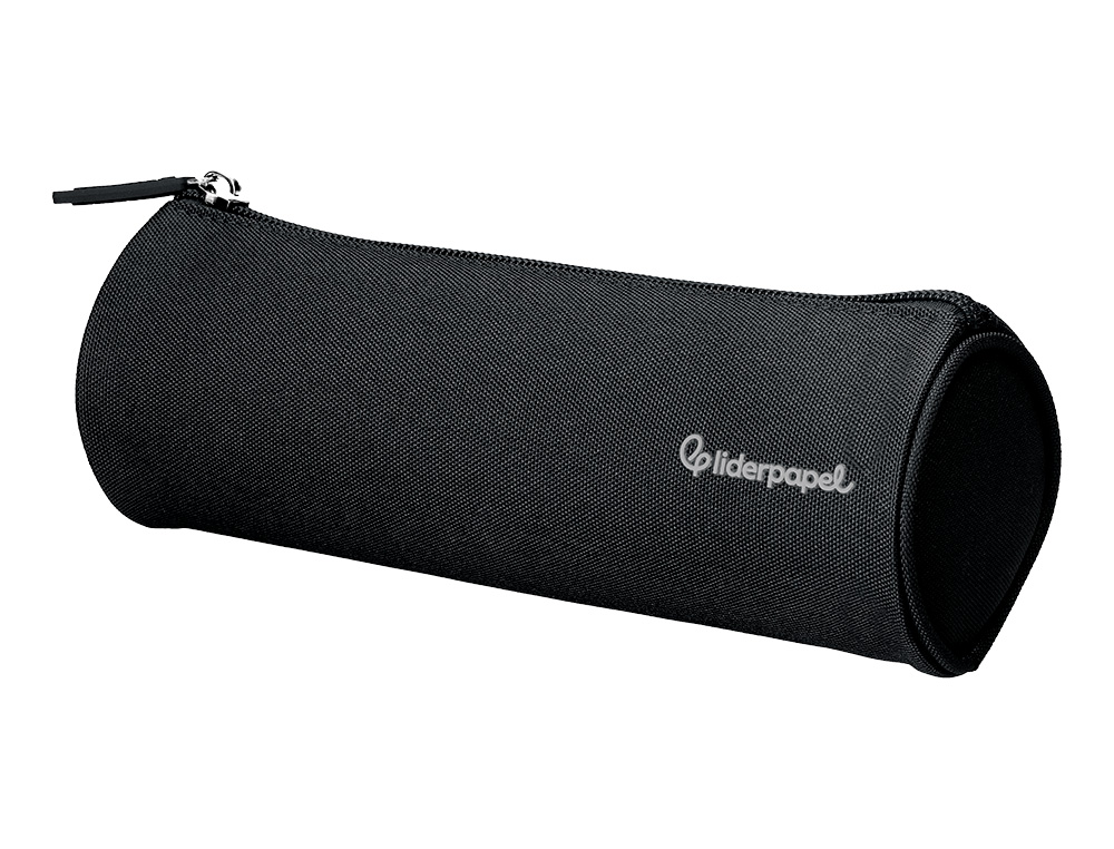 ESTUCHE PORTATODO LIDERPAPEL CLASSIC CILINDRICO ANCHO 210X70MM NEGRO