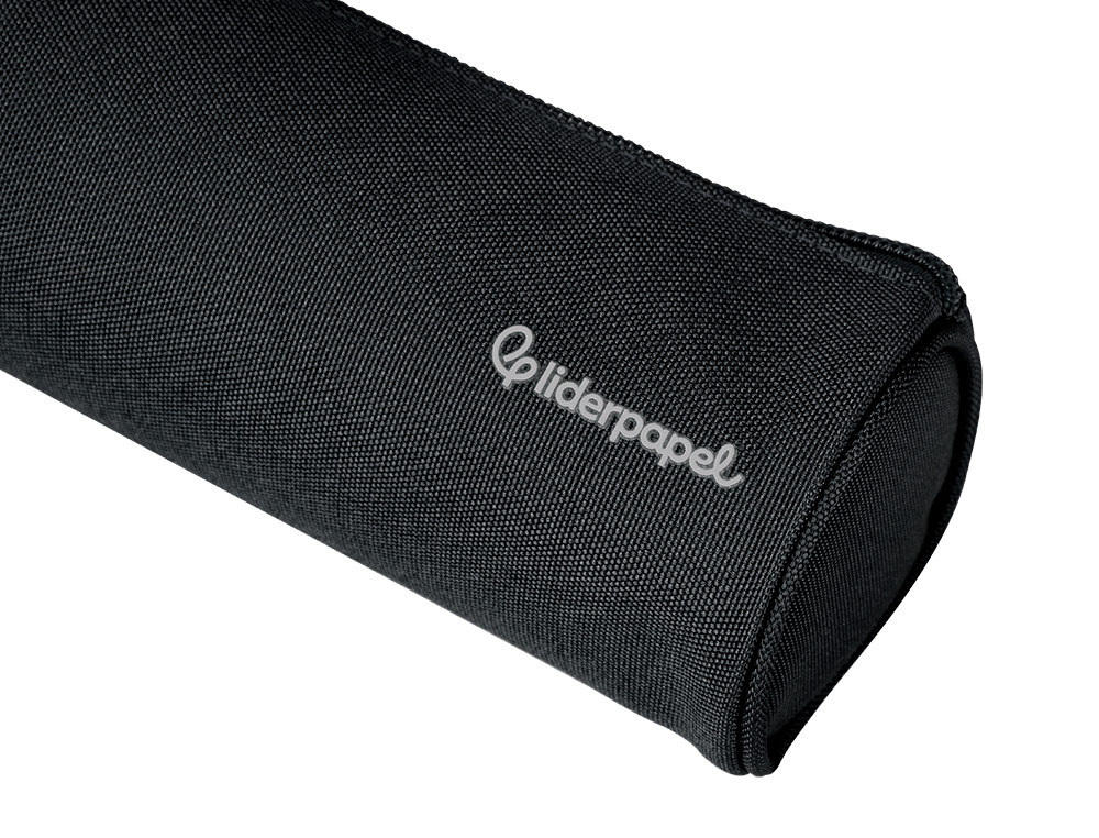 ESTUCHE PORTATODO LIDERPAPEL CLASSIC CILINDRICO ANCHO 210X70MM NEGRO