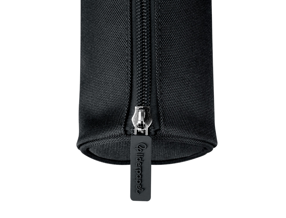 ESTUCHE PORTATODO LIDERPAPEL CLASSIC CILINDRICO ANCHO 210X70MM NEGRO