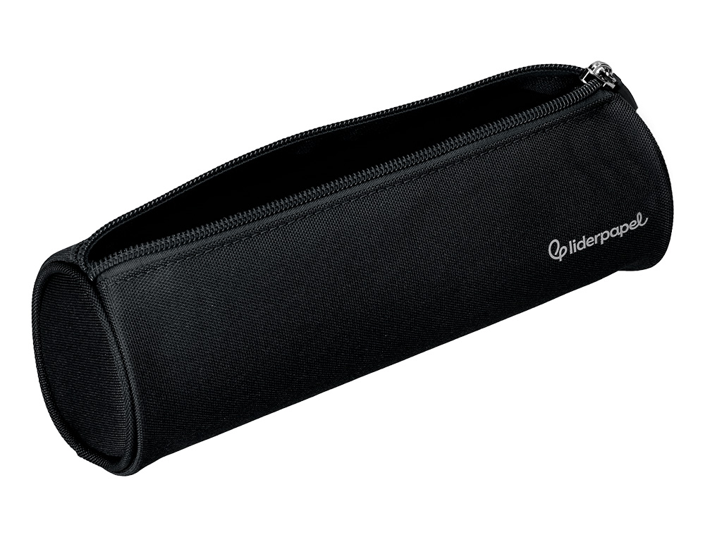 ESTUCHE PORTATODO LIDERPAPEL CLASSIC CILINDRICO ANCHO 210X70MM NEGRO