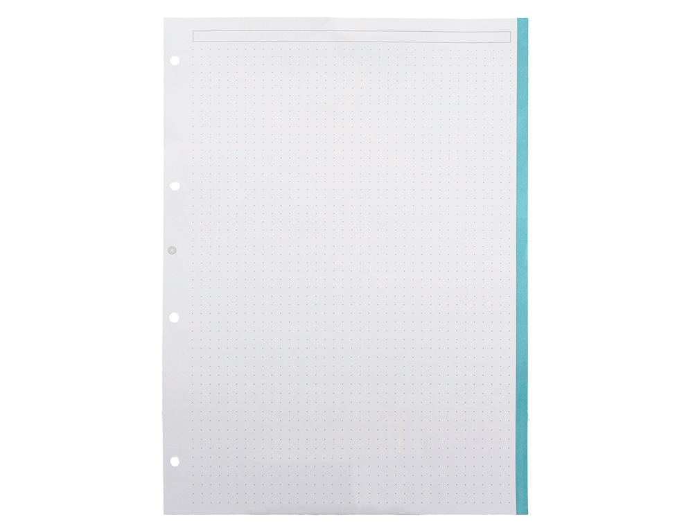 RECAMBIO ANTARTIK A4 100 HOJAS 90GR PUNTOS DOTS 4 TALADROS BANDAS DE 5 COLORES