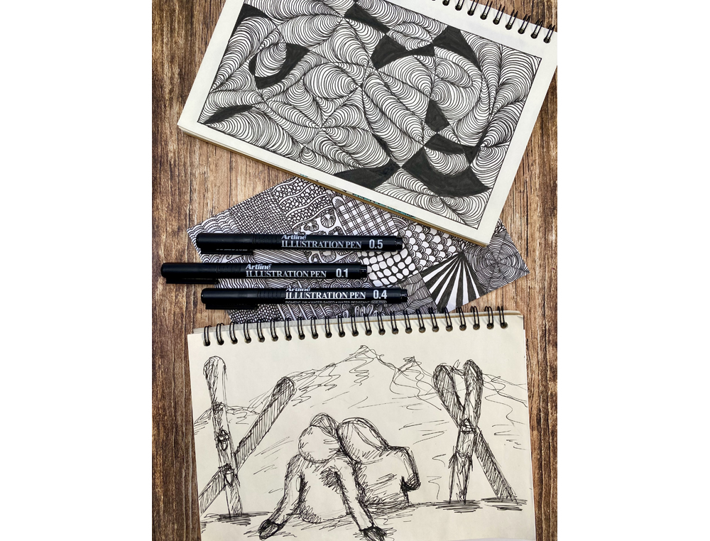 ROTULADOR ARTLINE CALIBRADO MICROMETRICO NEGRO ILLUSTRATION PEN BILLETERA EK-280W3ILN RESISTENTE AL