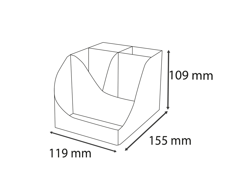 CUBILETE PORTALAPICES EXACOMPTA SKANDI PLASTICO RECICLADO COLOR ROSA VIEJO 155X119X109 MM
