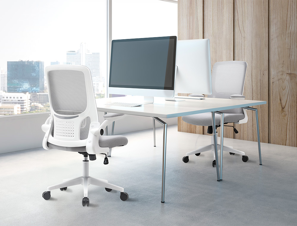 SILLA Q-CONNECT OFICINA ALBA MALLA BASE METALICA ALT MAX 1110 ANC 610 PROF 580 RUEDAS PREMIUM COLOR GRIS